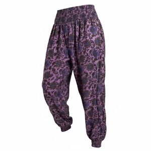 Free People FP One Marla Velvet Purple Floral Harem
Balloon Pants